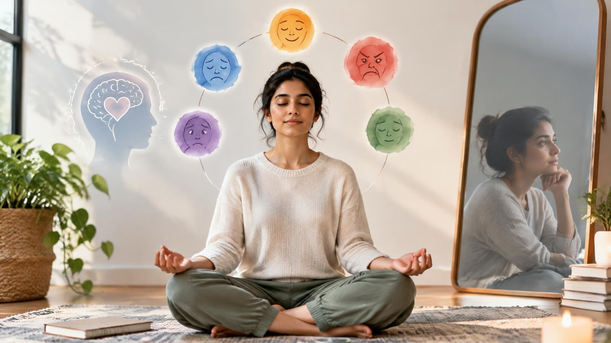 person meditating peacefully